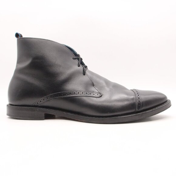 Allen Edmonds Bleecker Men's Size 12 D Street Black Leather Cap